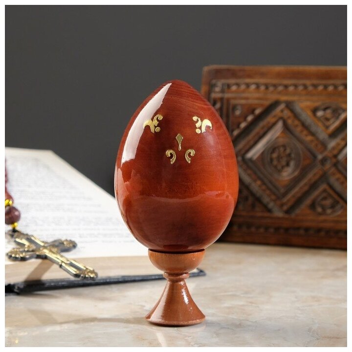 Яйцо сувенирное "Богоматерь Феодоровская", на подставке 694379 - фотография № 7