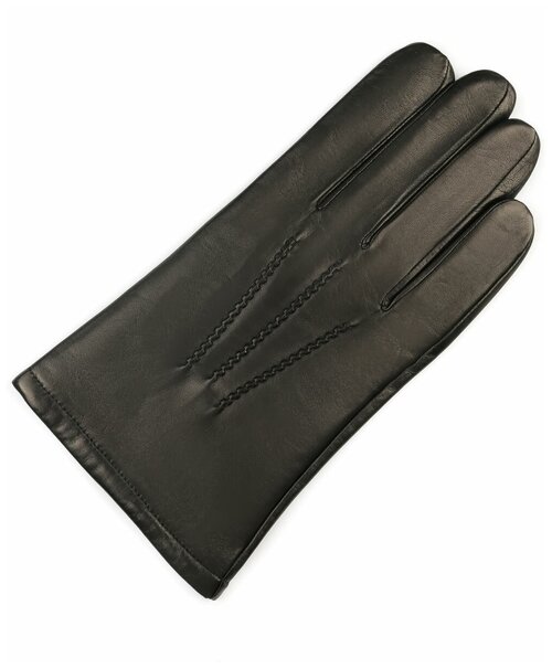 Перчатки кожаные мужские зимние FINNEMAX, размер 8, черные.
