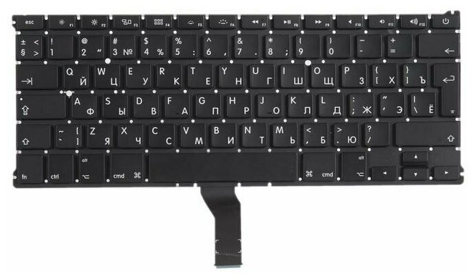 Клавиатура для для MacBook Air 13 A1369 A1466, для Mid 2011 - Early 2017, Г-образный Enter RUS ZeepDeep