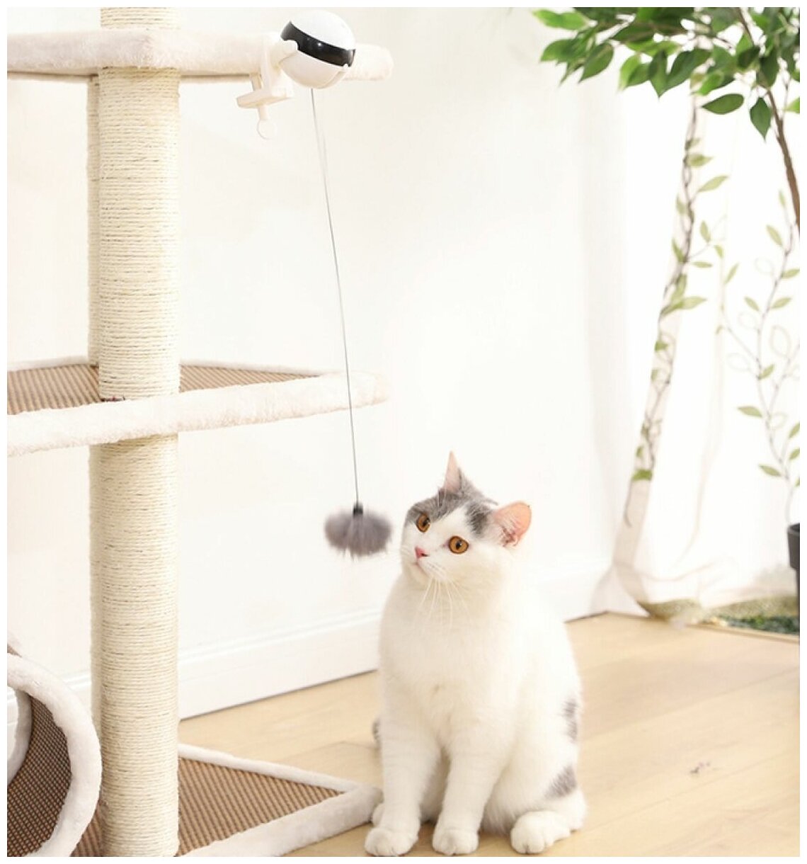 Интерактивная автоматическая игрушка-дразнилка для кошек - фотография № 16