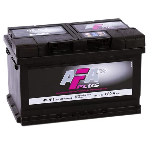 Аккумулятор AFA HS-N3 72 Ач 680А низкий
