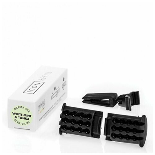 Сменный картридж ароматизатора салона машины Millefiori Milano белая мята и тонка (White Mint  & Tonka), 2 шт