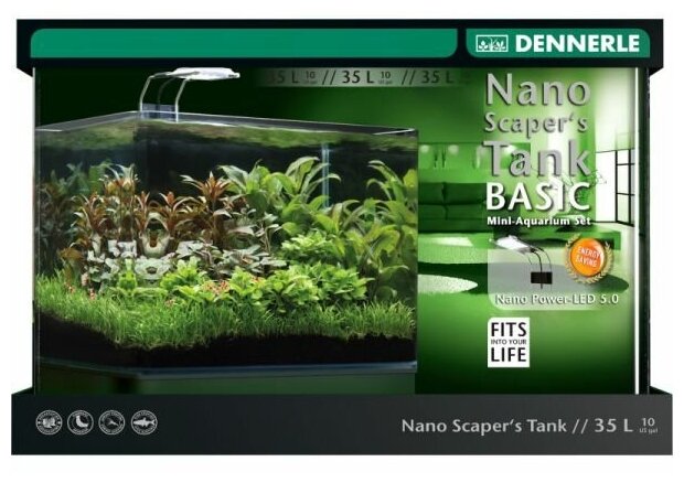 Dennerle Nano Scaper's Tank Basic LED 5.0, аквариумный комплект 35 литров (фильтр и освещение) - фотография № 3