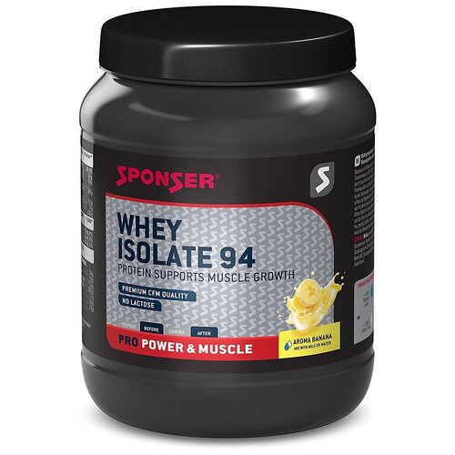 Изолят протеина SPONSER WHEY ISOLATE 94 CFM 850 г, Банан sponser whey isolate 94 шоколад 1500г
