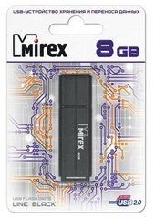 Флешка Mirex Line Black 8 Гб usb 2.0 Flash Drive - чёрный