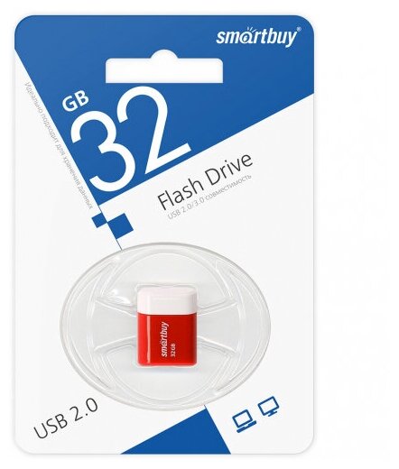 USB флешка Smartbuy 32Gb Lara red USB 2.0