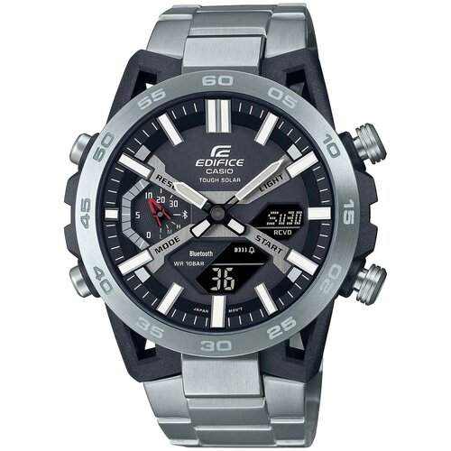 наручные часы casio edifice черный серый Наручные часы CASIO Edifice 77263, черный, серебряный