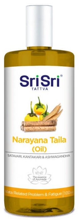 SriSri Tattva Масло массажное терапевтическое для тела Нараяна 100мл/ обезбаливает/ снимает воспаление в мышцах и суставах/ Индия