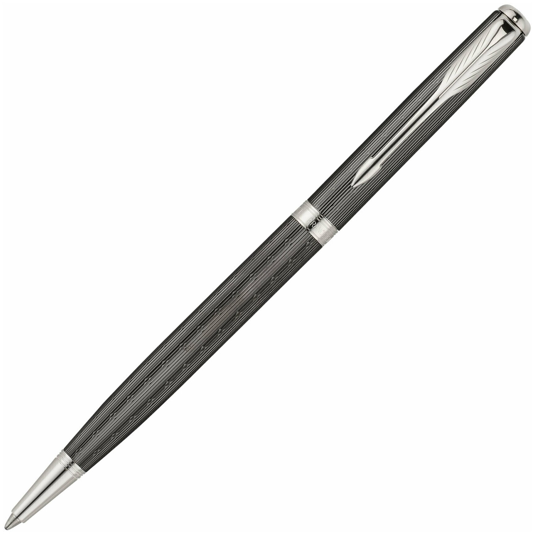 Шариковая ручка PARKER (Паркер) Sonnet Slim Chiselled Carbon (R0808560)