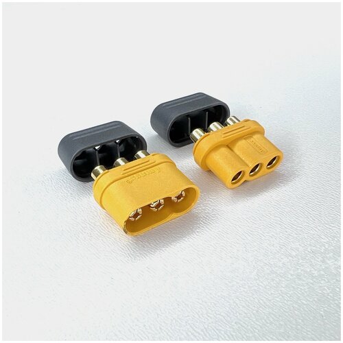 Разъем Amass MR60-M + MR60-FB (60А, желтый, 1 пара)