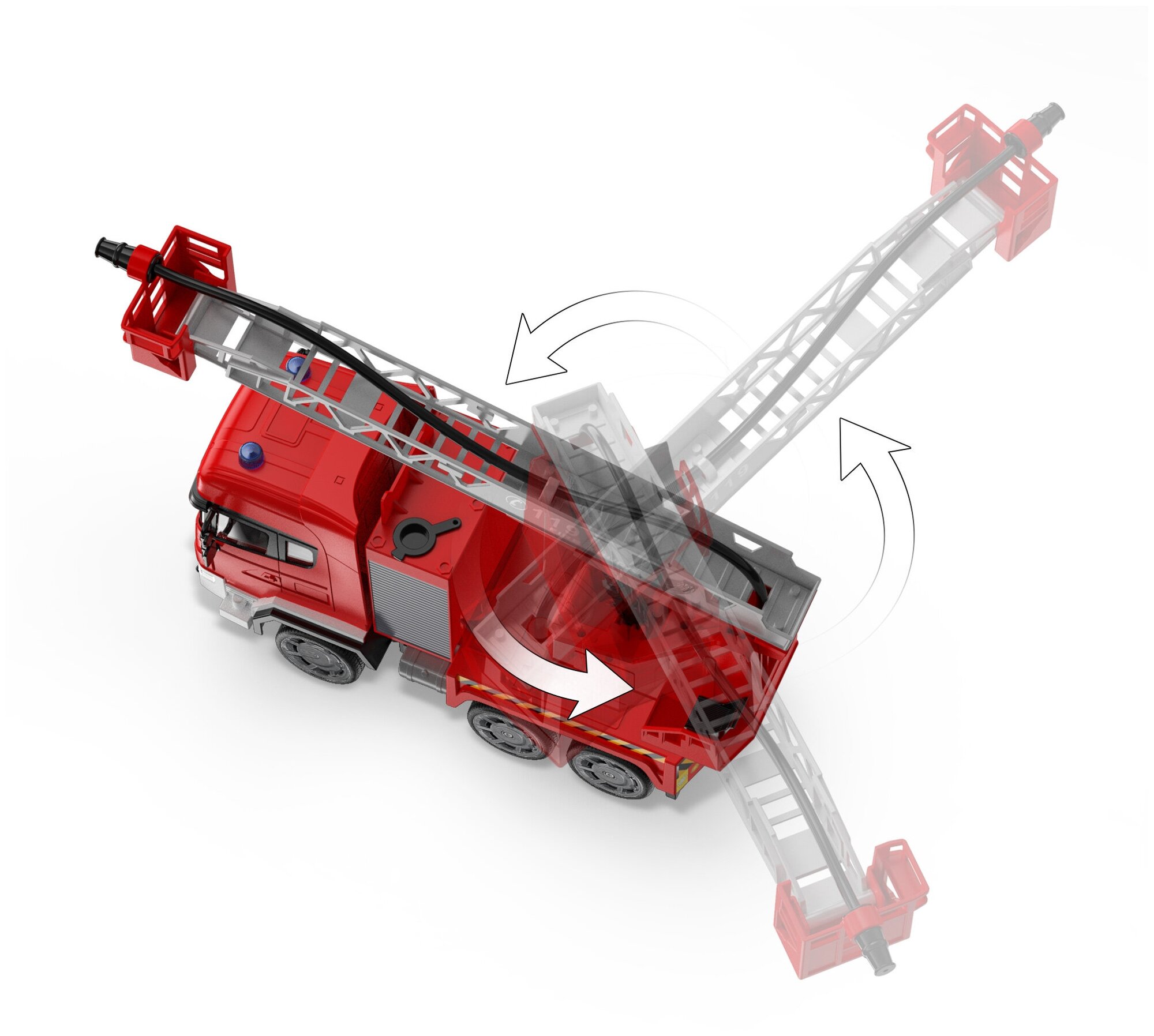 Радиоуправляемый пожарная машина Double E поливает водой 1:20 24G - E597-003