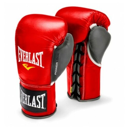 Delete Перчатки боевые Powerlock 10oz красн/сер. - Everlast