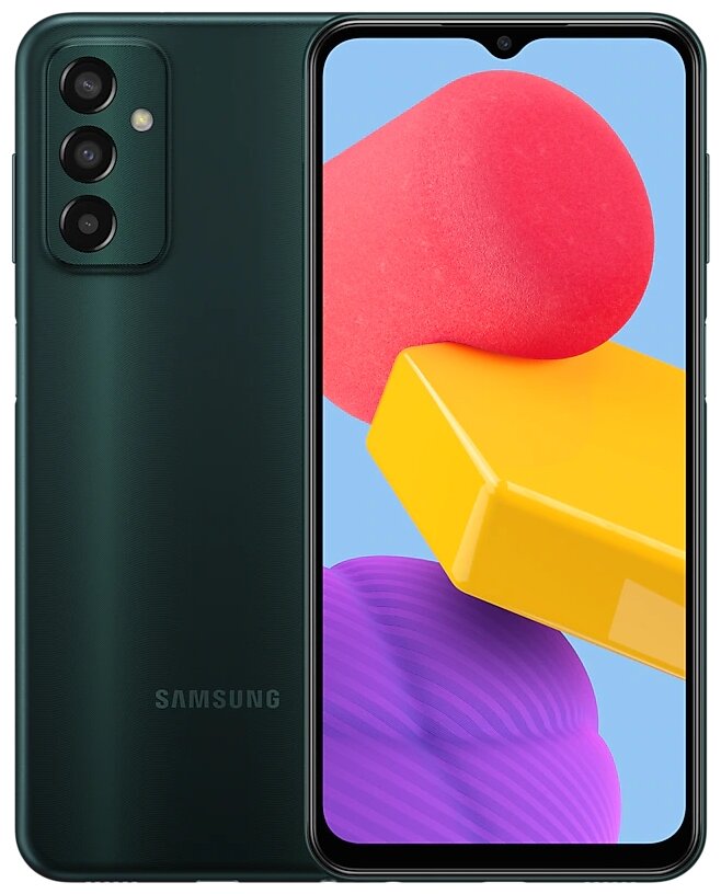 Samsung Galaxy M13 - 4G Smartphone - Dual-SIM - RAM 4GB / Interner Speicher 64GB - microSD slot - LCD-Anzeige - 6.6" - 2408 x 1080 Pixel - Triple-Kamera 50 MP, 5 MP, 2 MP - front camera 8 MP - tiefgrün (SM-M135FZGUEUE)