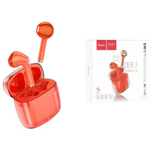 Беспроводные наушники EW15 Clear Explore Edition true BT headset HOCO оранжевые 198000₽