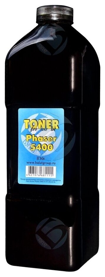 Тонер булат Phaser 5400 для Xerox Phaser 5400, Phaser 4510 (Чёрный, банка 840 г)