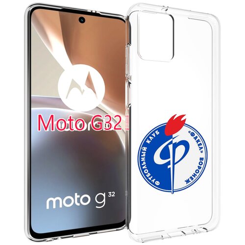 Чехол MyPads фк факел воронеж мужской для Motorola Moto G32 задняя-панель-накладка-бампер