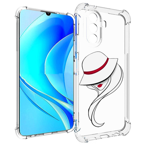 Чехол MyPads Лого женский для Huawei Nova Y70 / Nova Y70 Plus (MGA-LX9N) / Huawei Enjoy 50 задняя-панель-накладка-бампер чехол mypads зрачок сердце женский для huawei nova y70 nova y70 plus mga lx9n huawei enjoy 50 задняя панель накладка бампер