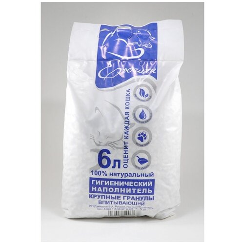 Ерошка Впитывающий наполнитель для кошачьего туалета, крупная гранула, 6 л. Синий