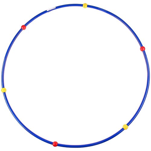 Обруч гимнастический с массажными шариками, стальной, d=90 см, 900 г, цвета микс