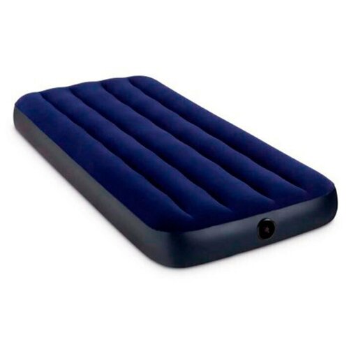 надувной матрас intex classic downy airbed fiber tech 76х191х25 64756 Матрас надувной одноместный 76х191х25 см синий INTEX арт. 64756