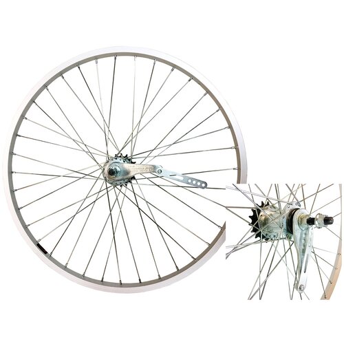 фото Колесо 24" заднее алюминиевый обод, 1 скорость, тормозная втулка stg