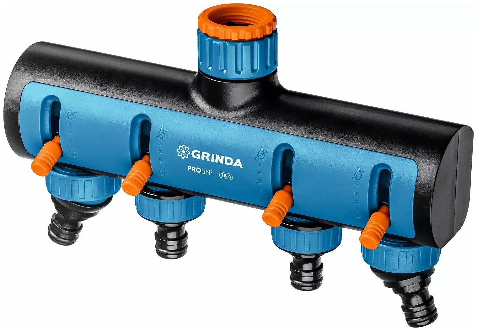 Поливочные распределители GRINDA PROLine TS-4 четырехканальный, с внутренней резьбой 3/4"-1" 8-426313