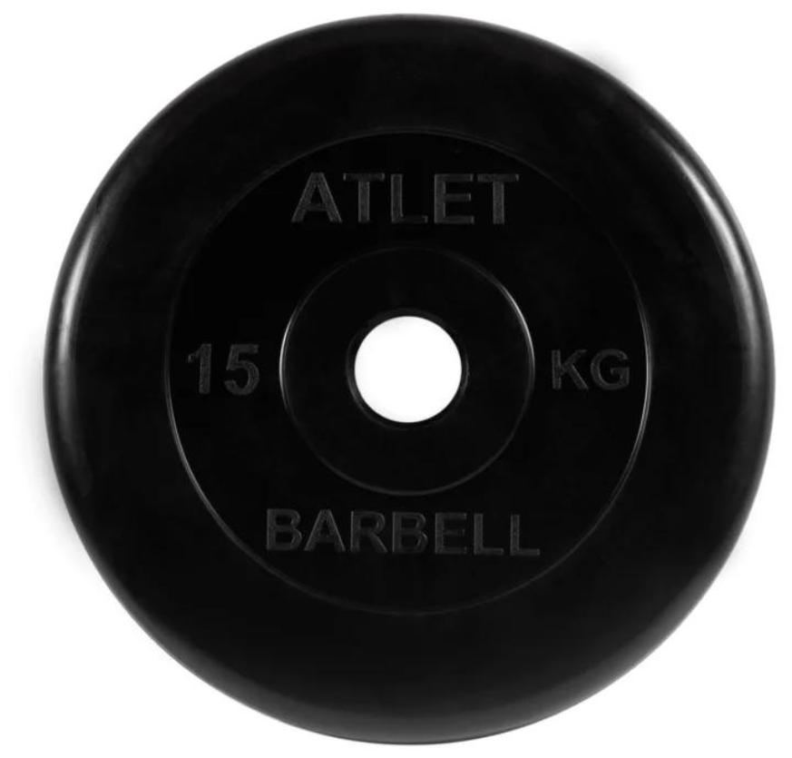 Диск MB Barbell MB-AtletB51 15 кг черный