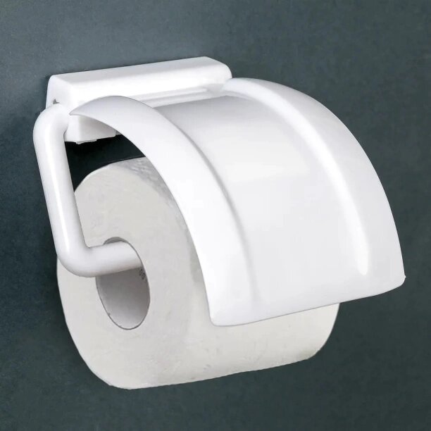 Держатель для туалетной бумаги М-пластика с крышкой