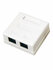 Розетка компьютерная REXANT RJ-45, 2-портовая, CAT5e, белая, 1 шт
