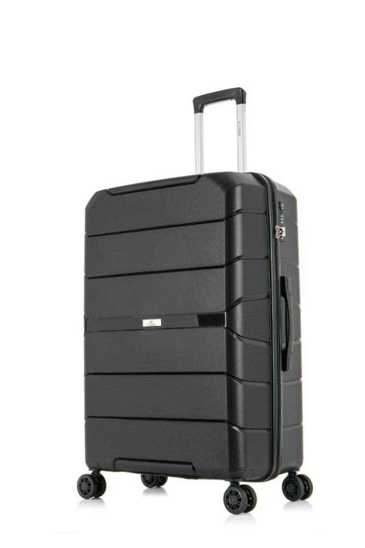 Чемодан L'case Singapore, 124 л, размер L, черный