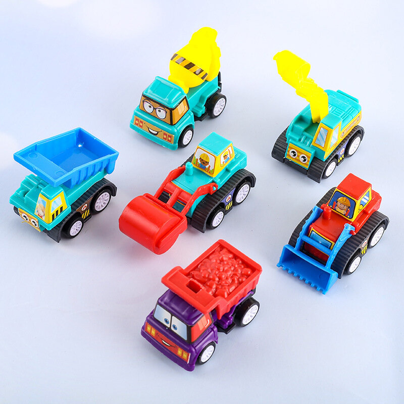 Набор детских игрушечных машинок машинки машинки для детей машинки для детей для мальчиков машинки для мальчиков машинки игрушечные плешоп инерционный механизм спецтехника в ассортименте в сумочке 6 штук 4 см