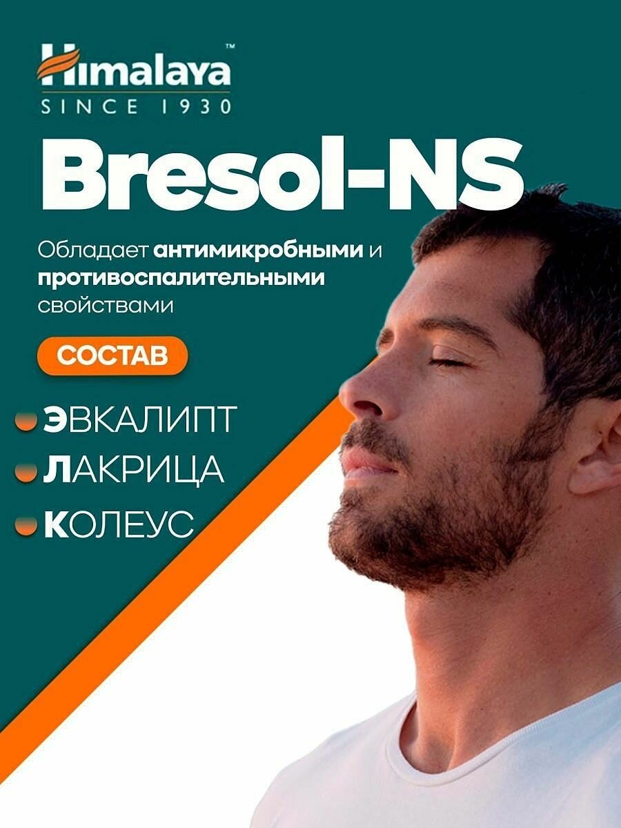 Картинки Капли-спрей для носа Бресол-НС (Bresol-NS Himalaya) сухость слизистой, заложенность носа, аллергия, простуда, инфекции верхних дыхательных путей 10 мл
