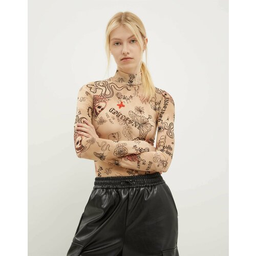фото Боди gloria jeans, размер xs (38-40), бежевый, мультиколор