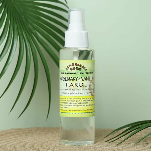Масло для волос Розмарин и ваниль 120мл от Lemongrass House Таиланд Укрепляющее питательное натуральное с эфирными маслами с жожоба и витамином Е 1824₽