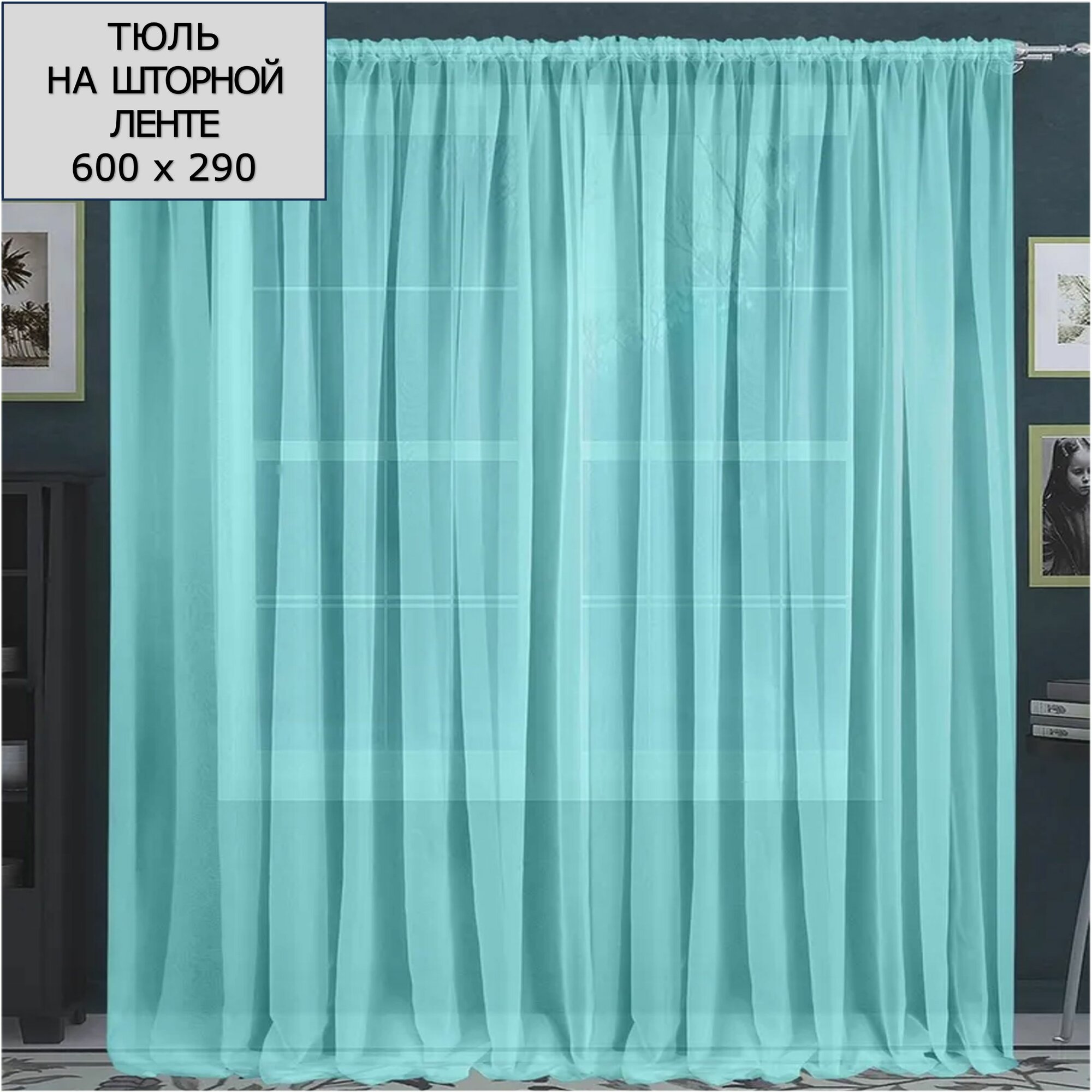Тюль гостиный Моно 600х290 см