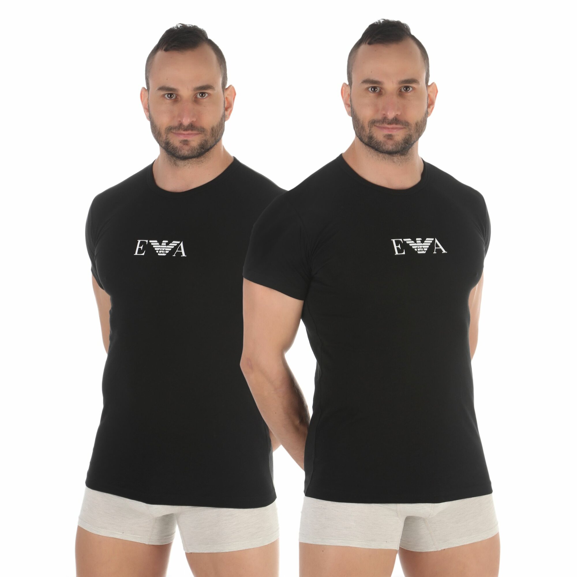 Футболка EMPORIO ARMANI, размер M, черный