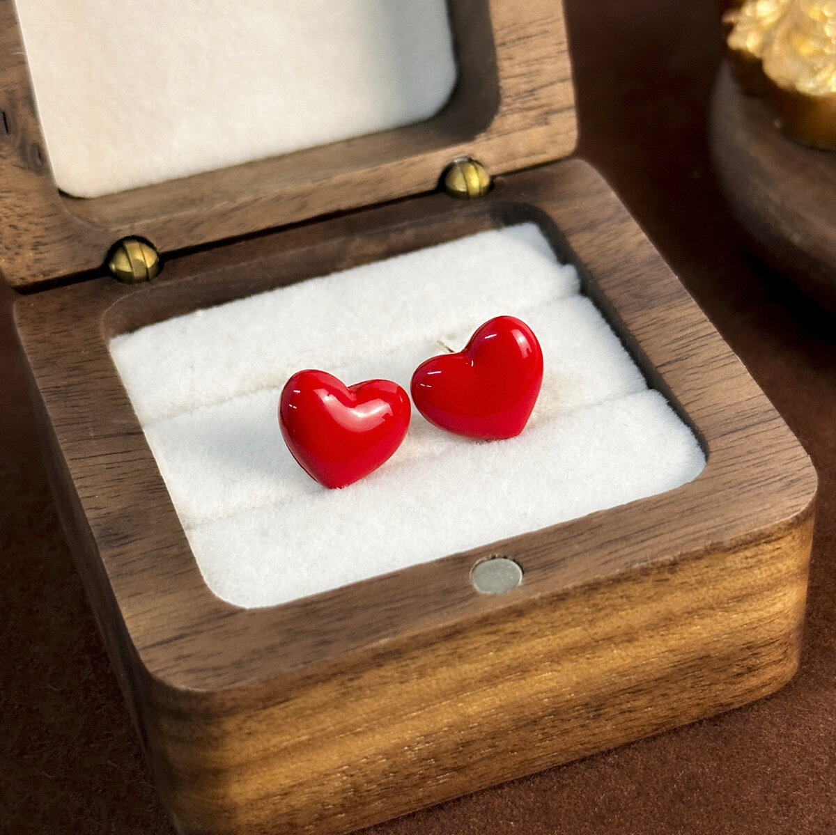 Серьги пусеты Стайл Групп, жемчуг имитация, размер 20 мм, красный