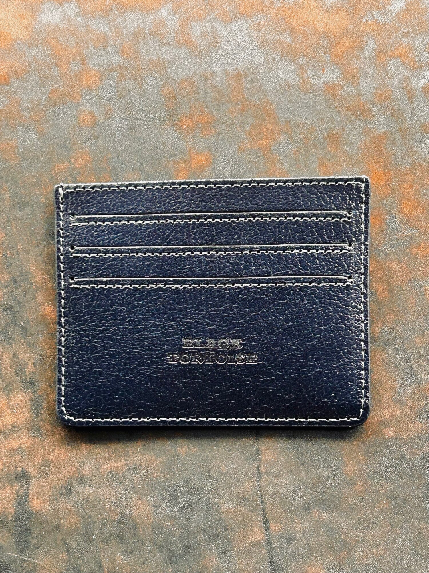 Картхолдер Black Tortoise, фактура гладкая, темно-синий — фото 1