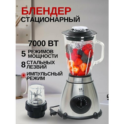 Блендер для смузи стационарный со стеклянной чашей для измельчения льда кофемолка кувшин 15 литра импульсный режим 360000₽