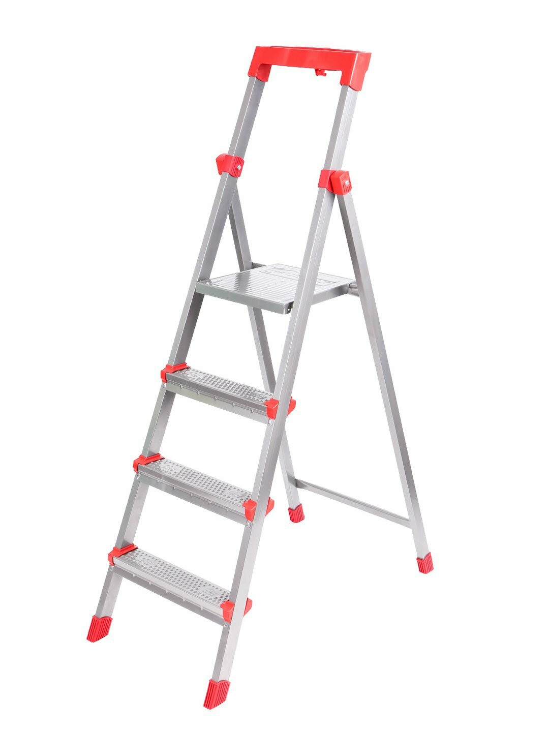 Стремянка с лотком для инструментов Haushalt, металлическая