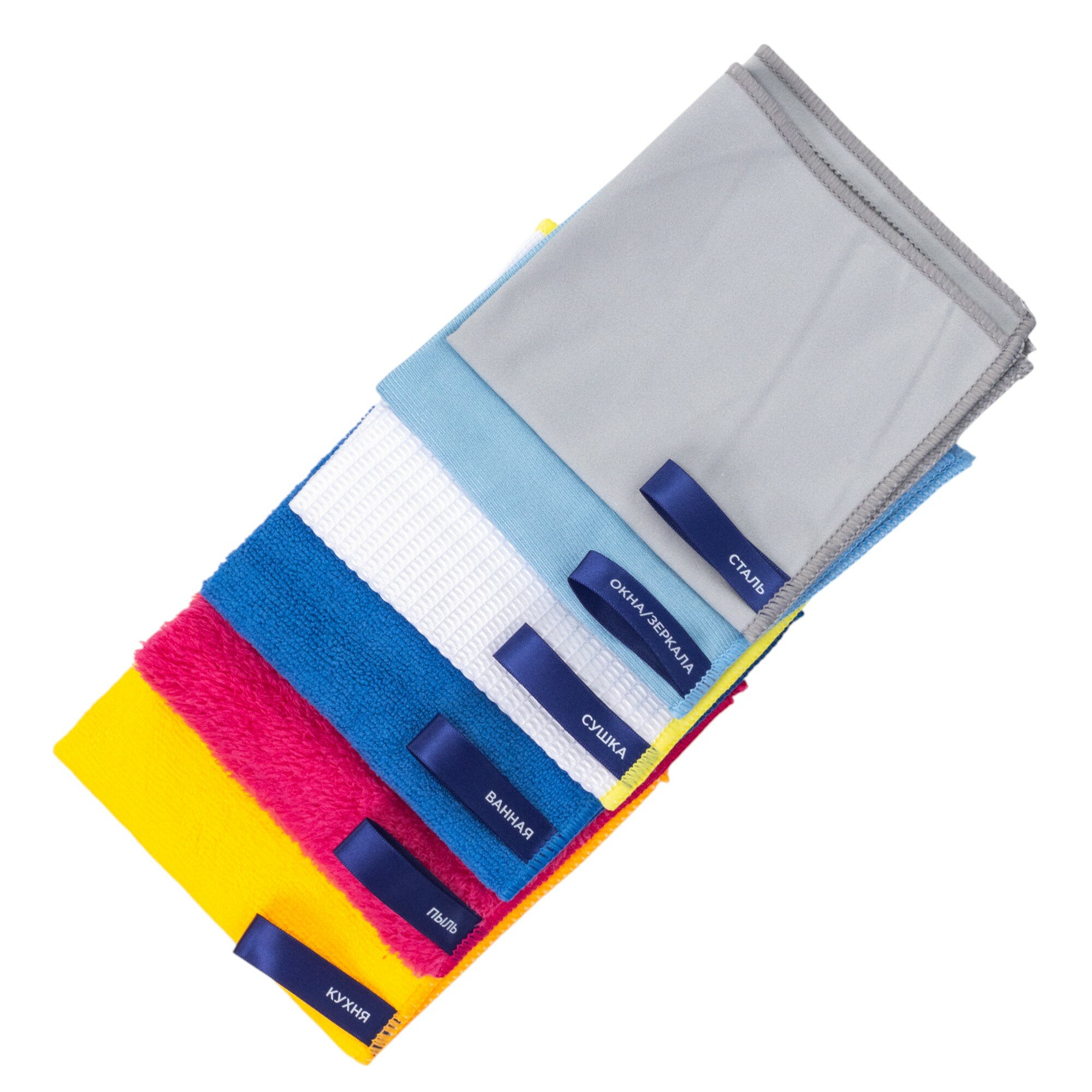 Набор салфеток из микрофибры для уборки Attribute Multi Surface, 6 штук — фото 1