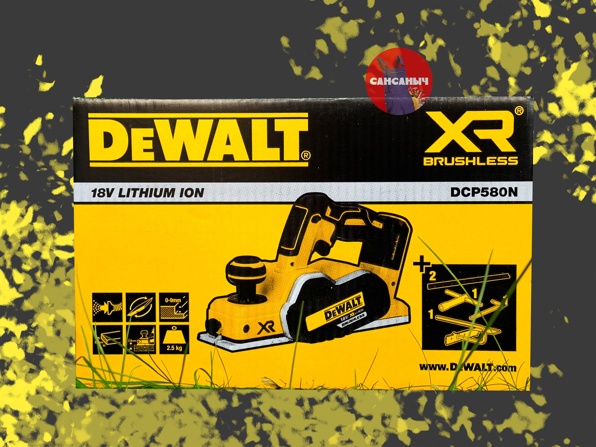 Аккумуляторный бесщеточный рубанок DeWALT DCP580N 18В