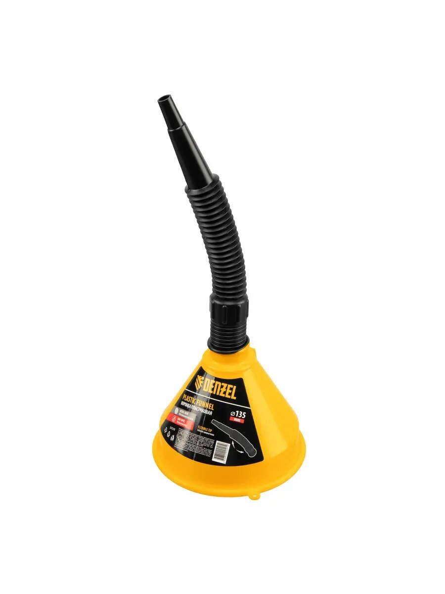 Воронка 135мм с ситом и гибким наконечником Denzel 537210