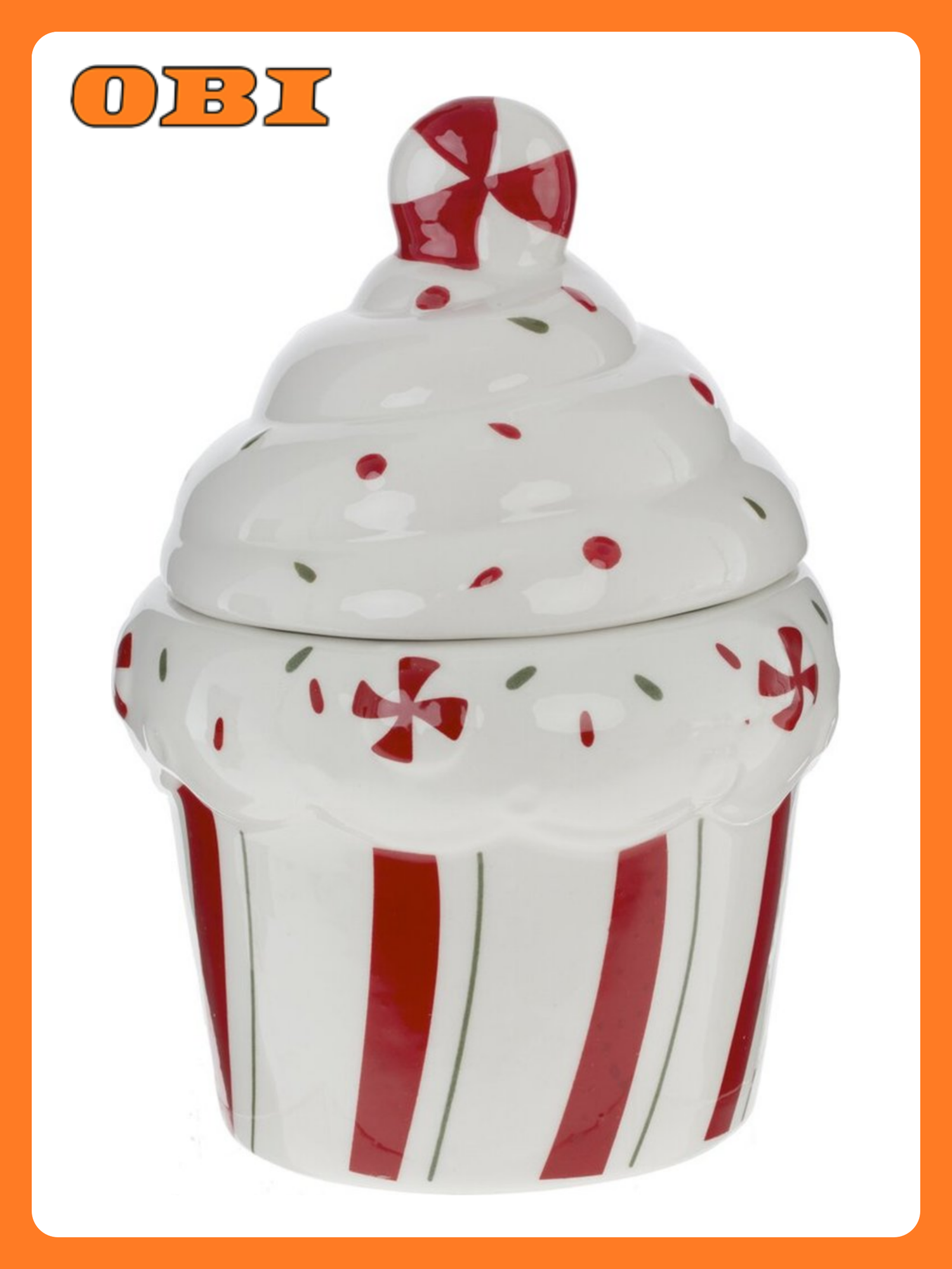 Конфетница Пирожное 770 мл L13 W13 H195 см красный