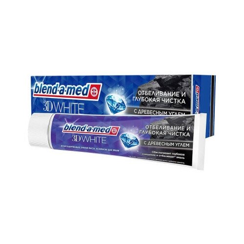Зубная паста Blend-a-med 100мл 3D White отбеливание с древесным углем