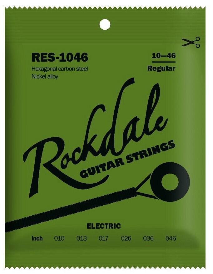 ROCKDALE RES-1046 струны для электрогитары, никелированная сталь, 10-46