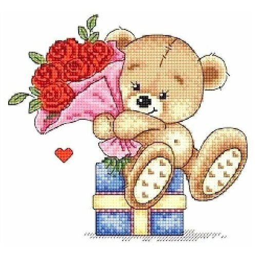 Набор для вышивания Сделано с любовью Алые розы 18x18 см, Медведи Сердце Животные Цветы набор для вышивания сделано с любовью подарочек 18x18 см медведи сердце животные