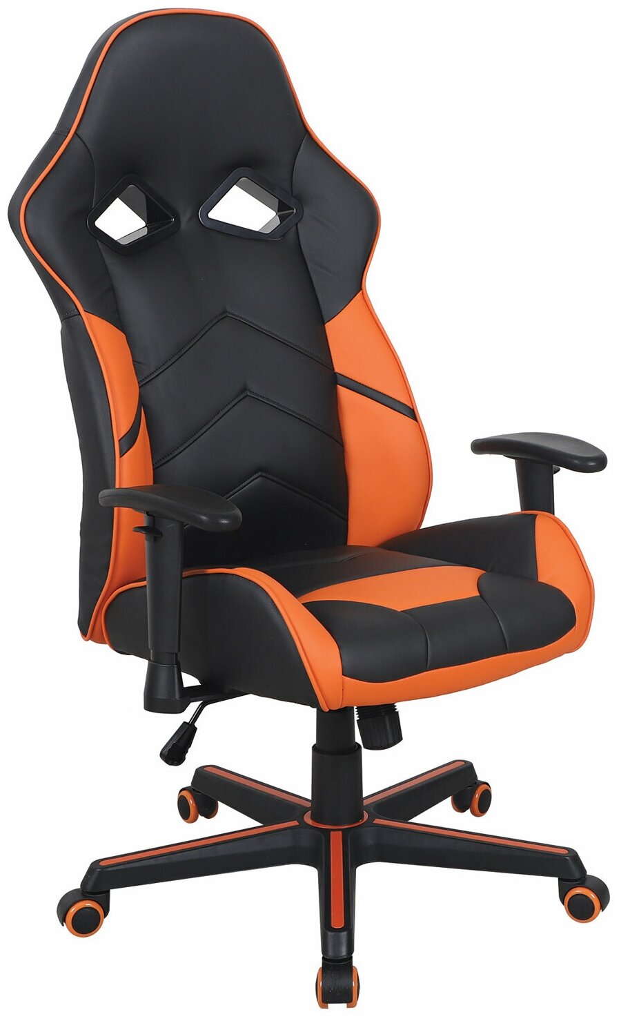 Кресло компьютерное BRABIX «Storm GM-006», регулируемые подлокотники, экокожа, черное/оранжевое, 532502 /Квант продажи 1 ед./