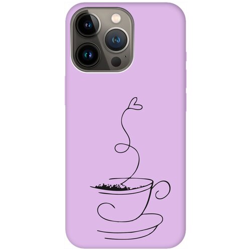 Силиконовый чехол на Apple iPhone 14 Pro Max / Эпл Айфон 14 Про Макс с рисунком Coffee Love Soft Touch сиреневый силиконовый чехол на apple iphone 14 pro эпл айфон 14 про с рисунком love charger w soft touch черный