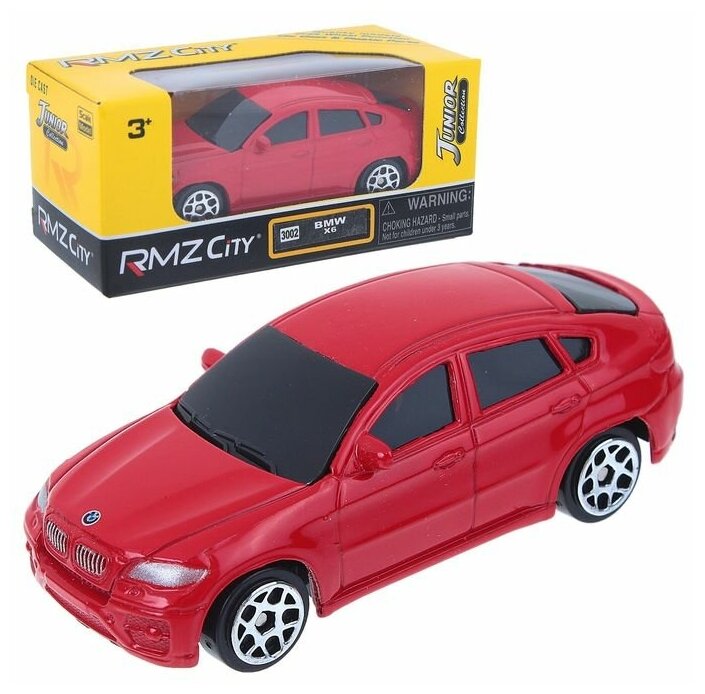 Машина металлическая RMZ City 1:64 BMW X6, красная (344002S-RD)